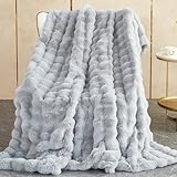 Kuscheldecke Kaninchen Plüsch Decke Super Soft Wohndecke Dick 1000 G/M²...