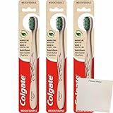 usy Bundle für Colgate Zahnbürste Bamboo Aktivkohle Weich 3er Pack (3Stk) +...