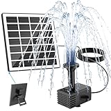 Yzert Solar Springbrunnen 1.8W, 2024 Upgraded Glas Solar Teichpumpe mit 8...