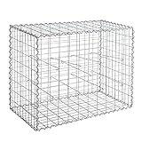ESTEXO Steingabione Gabione Drahtkorb Metallkorb Steinkorb Wand Mauer 100x80x50...