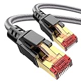 Ltemziiy Cat 8 Lan Kabel 15 Meter,40Gbps Hochgeschwindigkeits Gigabit 2000MHz...