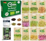 Green SEEDS - BIO Keimsorten Probierset Sprossen Samen & Microgreens zum selbst...