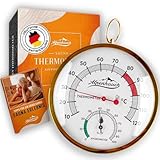 ALPENHAUCH Sauna Thermometer Hygrometer [2in1 Funktion] - Besonders präzises...