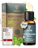 Heldengrün® BIO Pfefferminzöl [100% NATURREIN] - Reines Pfefferminzöl zum...