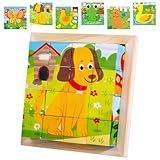 Würfelpuzzle, Würfelpuzzle Holz, Bilderwürfel Holz, 3D Bilderwürfel...