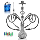 Shisha Komplettset mit 4 Schläuchen, 22'' Großes Shisha Kit für bis zu 4...