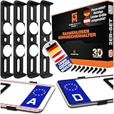 GENMAG® Kennzeichenhalter Rahmenlos [Legal & Universal] Nummernschildhalterung...