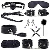 BDSM set mit 10 Stück,SM Bett Sets,Bondage-Set Federpeitsche und Augenmaske,...