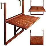 Casaria® Balkontisch klappbar wetterfest Holz FSC®-Zertifiziert 40kg...