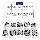 YIXISI 150 Stücke 10 Werte A1015 BC327 BC337 C1815 S8050 S8550 2N2222 2N2907...