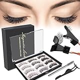 Magnetische Wimpern, Magnet Wimpern Ohne Eyeliner, 3D Fake Magnetic Lashes...