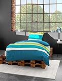 Bierbaum Bettwäsche 4757, Mako-Satin, Designed in Germany, petrol 67, 135x200 +...