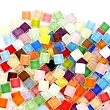 500g Bunte Kristall Mosaik Fliesen, 1 x 1cm Quadratische Mosaiksteine,...