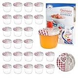 MamboCat 25er 230 ml Sturzglas-Set | Einmachgläser + Twist-Off-Deckel Holz-Herz...