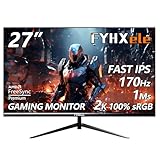 FYHXele 27 Zoll 2K 170hz Gaming Monitor QHD (2560X1440) IPS 1ms MPRT 16:9 PC...