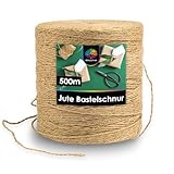 OfficeTree 500m Jutegarn 2mm - Bastelschnur - Kordel Natur - Paketschnur...