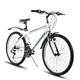 Hiland 24 Zoll Mountainbike für Männer Frauen, 21 Gänge High-Carbon...