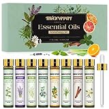 Migcaput Diffuser Ätherische Öle Set, 8X10ml Naturrein Aromatherapie Essential...