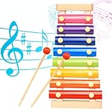 Xylophon für Kinder, Xylophon Holz mit 2 Schlägel, Musikinstrumente für...