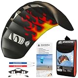 HQ Lenkmatte Lenkdrachen Symphony Beach III 1.3 Flame, Zweileiner Matte, Drachen...