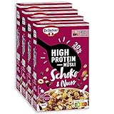 Dr. Oetker High Protein Müsli Schoko & Nuss 4er Pack Müsli aus wertvollen...