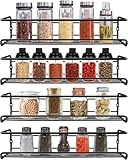 Shodiffy Gewürzregal Wand, 4er-Pack Gewürz Organizer Gewürzhalter Ohne Bohren...