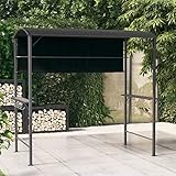 Homgoday Pavillon mit Dach Grillpavillon Wetterfest Grillzelt Grillüberdachung...