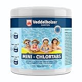 Veddelholzer 180 Mini Chlortabletten. Schnelllösliche Chlortabs für Pool,...