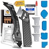 HOPINGA Profi Silikonentferner Werkzeug Set mit V-Klinge aus Edelstahl |...