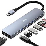BENFEI USB C HUB 7-in-1, USB-C HUB Multiport Adapter mit USB Typ-C auf HDMI,...