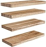 Pipishell Wandregal Holz, 40 cm Regal Wand, Paulownia Küchenregal Hängend...