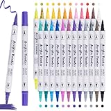 Carehabi Acrylstifte 24 Farben Acrylfarben stifte Wasserfeste Acrylic Paint...