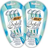 BIC Soleil Bella Einwegrasierer Damen - Set aus 2 x 3er Pack mit je 4 Klingen,...