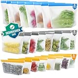 24 Stück Gefrierbeutel Wiederverwendbar mit Stehendes Boden-Design,...