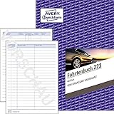 AVERY Zweckform 223 Fahrtenbuch (für PKW, vom Finanzamt anerkannt, A5, 80...