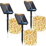 FIFlying Solar Lichterkette Aussen, 3x12M 120 LED Solarlichterkette Außen...