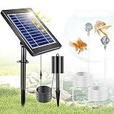 FLOWood Teichbelüfter Solar, 4W 3 Modi Sauerstoffpumpe für Teich mit 2200mAh...