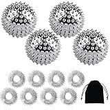 4 Stück Igelball Massage + 8 Stk Akupressur Ring Finger, Skills Borderline Set,...