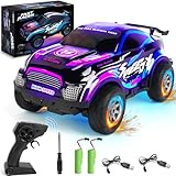 VATOS LED Ferngesteuertes Auto Offroad,2.4Ghz 1:22 Kinder Lila RC Buggy,2...