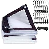 2x3m wasserdicht Transparent Plane mit ösen,abdeckplane baufolie,Regenschutz...