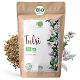 ORIGEENS BIO TULSI 100g | Indisches Basilikum, getrocknete Blätter | Bio Tulsi...