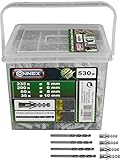 Connex Dübel-Sortiment 530-teilig - Polypropylen - Diverse Größen im Set (Ø...