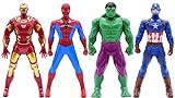 Marvel Avengers Figure 18 cm, Hulk, Spider, Iron Man und Captain America Anime...