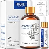 HIQILI Jasminöl 100ml, Naturreines Ätherisches Aromatherapieöl, 100% Reines...