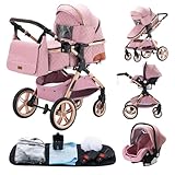 YAZOCO kinderwagen 3 in 1 Buggy Babybett Komplett Set Einem Klick...