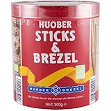HUOBER Bio Sticks & Brezel, große Dose mit Salzstangen und Brezeln zum...