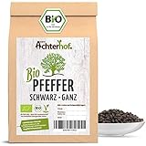 Pfeffer schwarz ganz BIO | 250g | Pfefferkörner schwarz für die Mühle | vom...
