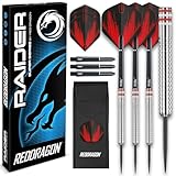 Raider 1: 23 Gramm Wolframpfeil-Set mit Stahlspitze - Professionelle Dartpfeile...