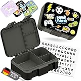 BEARFOOT Bento Box COMPACT | BPA-freie Kinder Brotdose für Schule &...