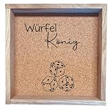 Würfelbrett mit Spruch (Würfelkönig)